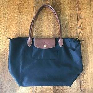 Longchamp le pliage black tote bag